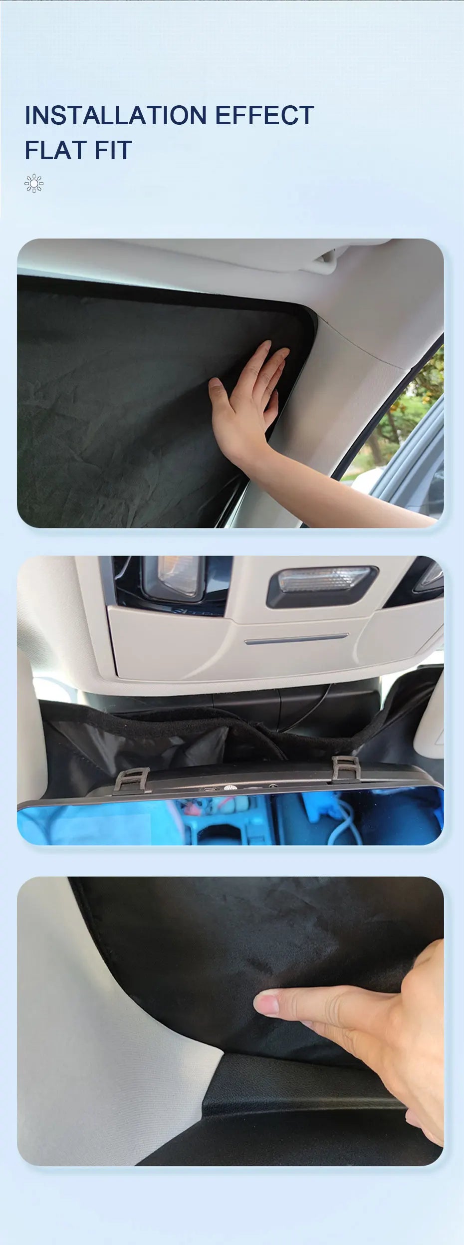 SEAMETAL Car Windshield Sun Shade Cover Foldable Front Window Sun Protection Curtain UV Ray Blocker Anti Glare Privacy Curtains
