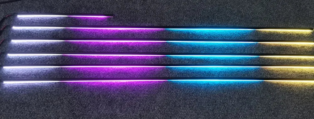 LED Symphony High Quality Car Interior Ambience Lamp LED 64 Color RGB Acrylic Optical Fiber Strip For Replacement