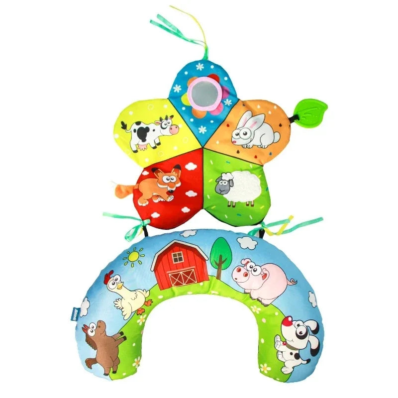 Baby Tummy Time Pillow Toy Baby Lying Pillow for Babies High Contrast Newborn Head Support Pillows Nursing Infant Crawling Train