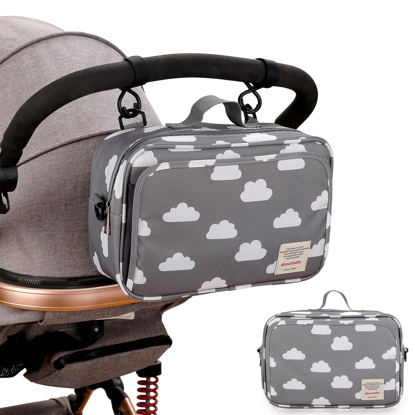 Waterproof Baby Mummy Bags Fashion Prints WetDry for Disposable Reusable Maternity Diaper Bag Double Handle Wetbags