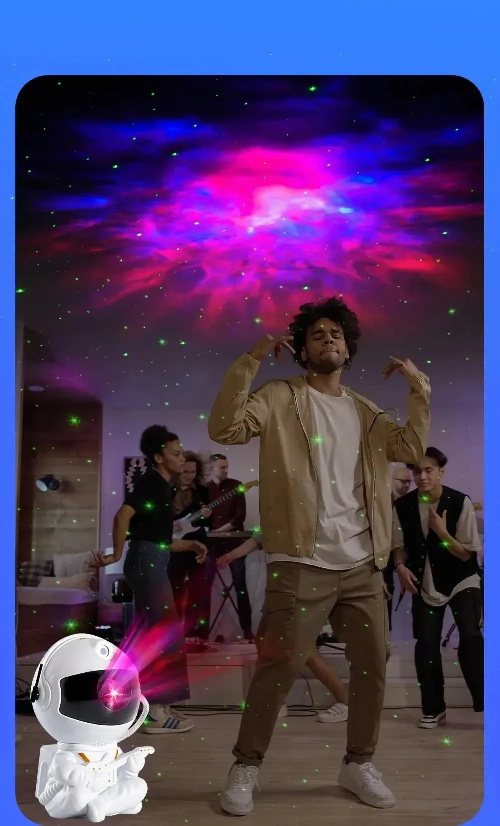 Astronaut Projector Night Light Nebula Galaxy Star Ceiling Galaxy Lights Home Party Decorative Bedroom Children Kids Gift