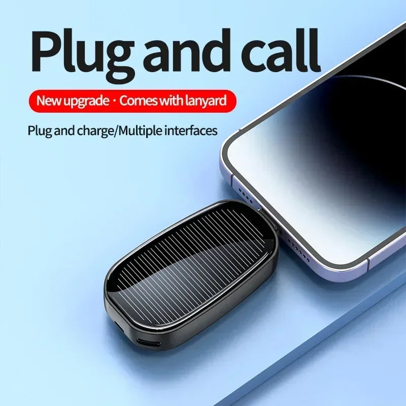 Mini Solar Keychain PowerBank Outdoor Wireless Mobile Power Pocket Charger Suitable for iPhone C Power Bank  power bank battery