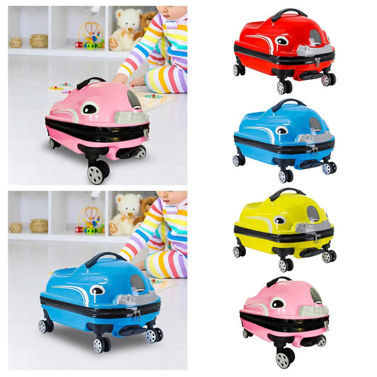 20" Kids Ride on Travel Suitcase Sturdy Carry on Luggage for Boys Girls Kids