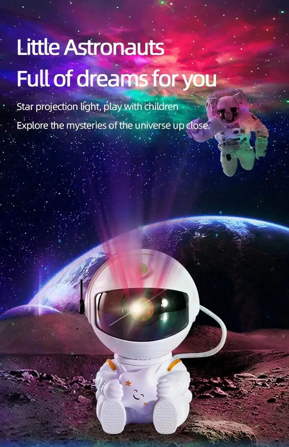 Astronaut Projector Night Light Nebula Galaxy Star Ceiling Galaxy Lights Home Party Decorative Bedroom Children Kids Gift