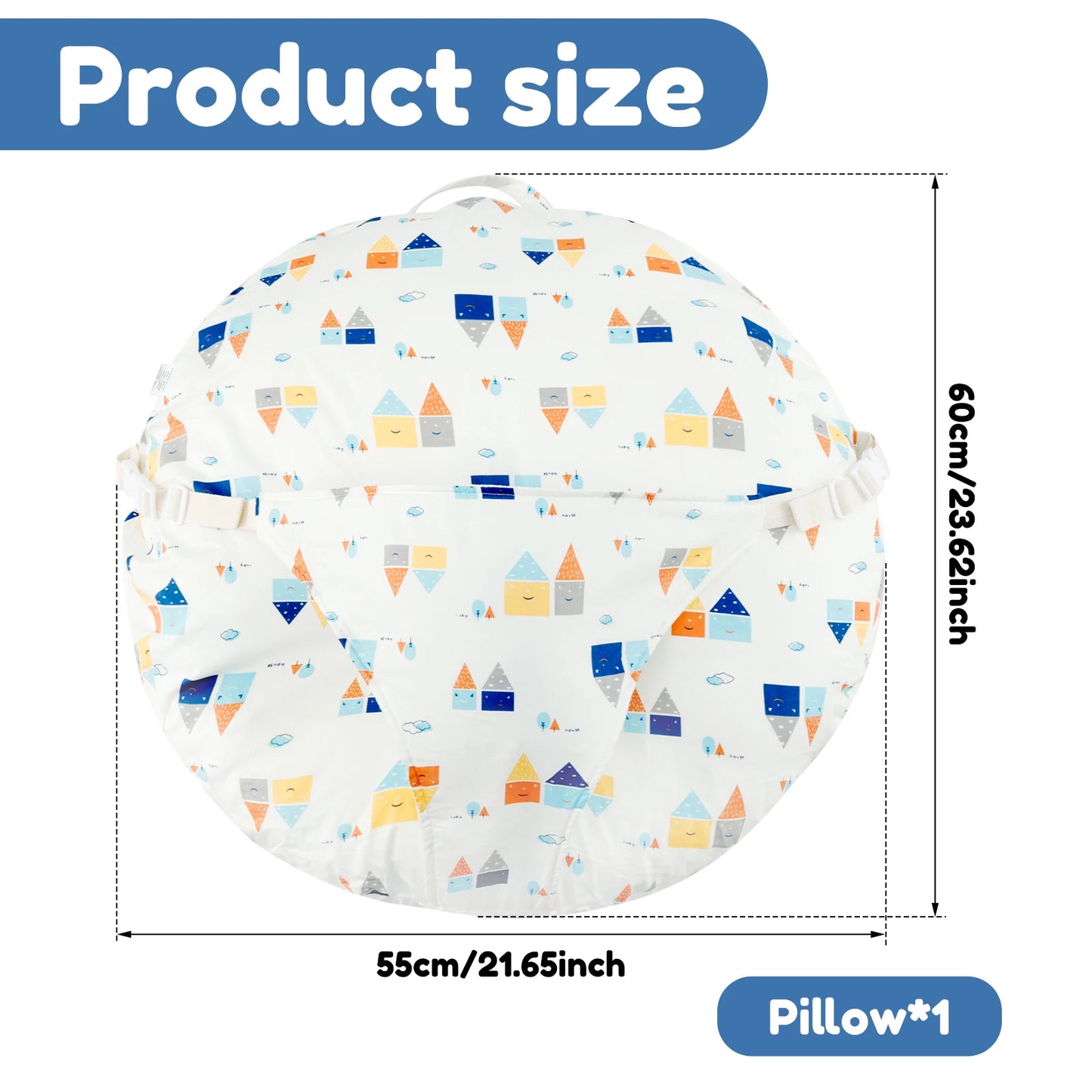 Baby Lounge Pillow Cotton Newborn Nest Sleeper Pillow 15° Slope Design Comfortable Breathable Infant Nursing Feeding Supplies