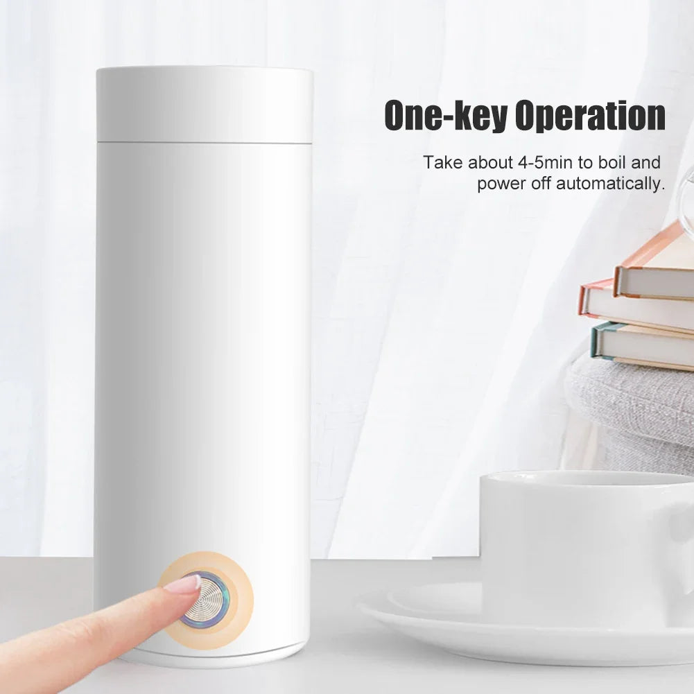 Travel Electric Kettle 400ml Stainless Steel Baby Warmer Bottle Auto Off Electric Kettle Water Boiler for Tea Coffee Milk
