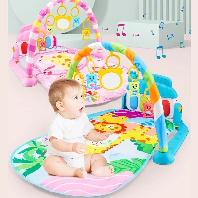 Baby Activity Gym Rack, Rané vzdelávanie 0-36 mesiacov, Hračka Darčeky Hudobný Novorodenec Klavír Klávesnica Plaziaca deka Pedál Hracia podložka