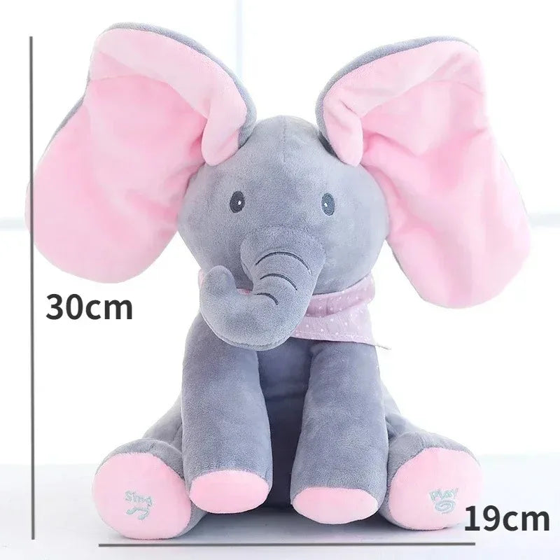 Hide-and-seek Elephant Plush Toy Baby Hide-and-seek Game Toy Singing Interactive Musical Toys Gifts