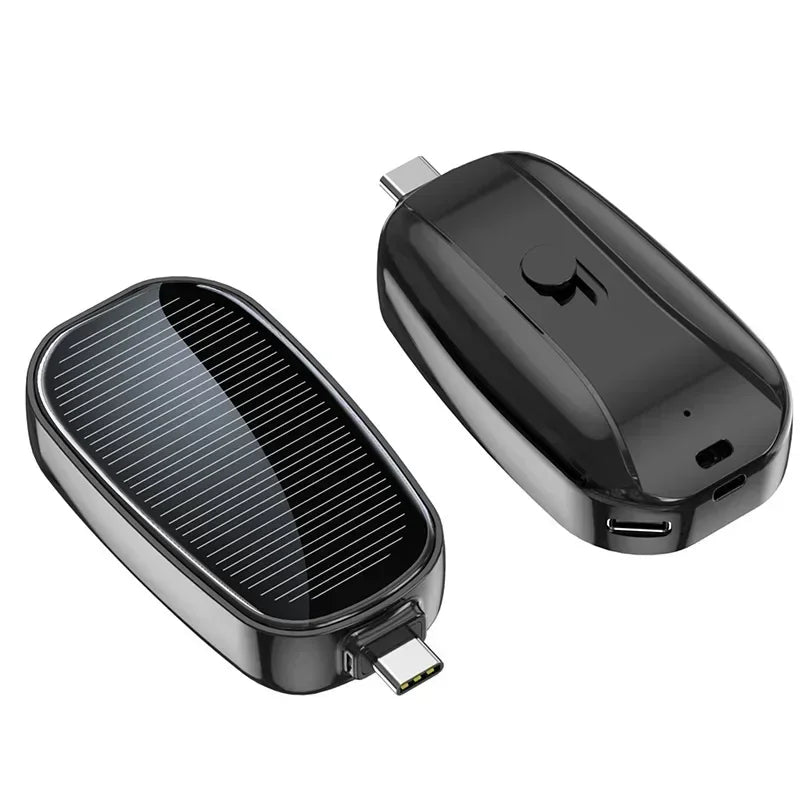 Mini Solar Keychain PowerBank Outdoor Wireless Mobile Power Pocket Charger Suitable for iPhone C Power Bank  power bank battery