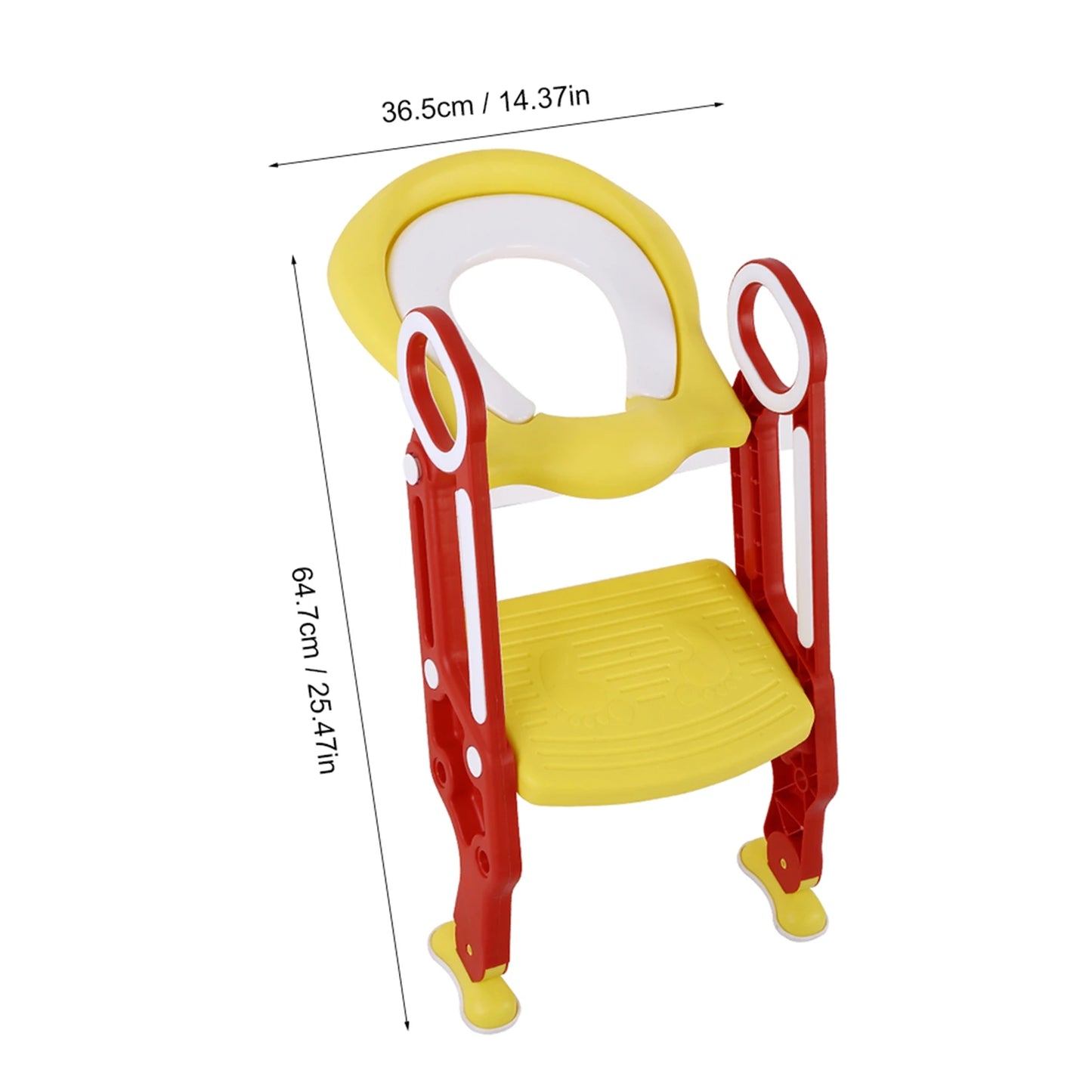 Baby Toddler Soft Toilet Chair Ladder Adjustable Safety Potty Training Seat (Red Yellow) Baby Toilet Ladder Toilet Training Seat