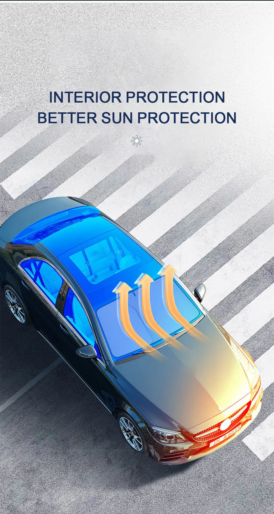 SEAMETAL Car Windshield Sun Shade Cover Foldable Front Window Sun Protection Curtain UV Ray Blocker Anti Glare Privacy Curtains