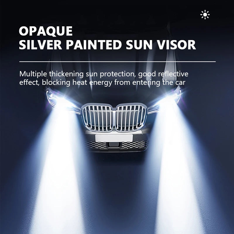 SEAMETAL Car Windshield Sun Shade Cover Foldable Front Window Sun Protection Curtain UV Ray Blocker Anti Glare Privacy Curtains