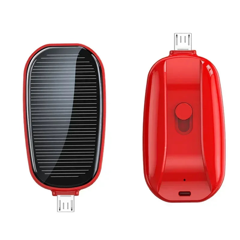 Mini Solar Keychain PowerBank Outdoor Wireless Mobile Power Pocket Charger Suitable for iPhone C Power Bank  power bank battery