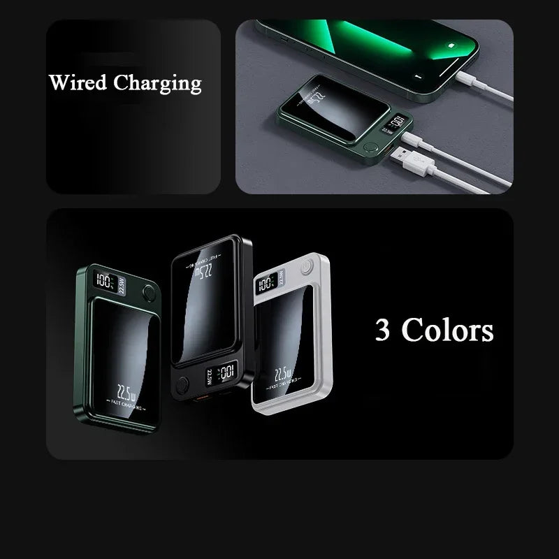 Magnetic Wireless Power Bank 100000mAh 22.5W Fast Charging External Battery Charger for Huawei Samsung iPhone 12PD 20W Powerbank