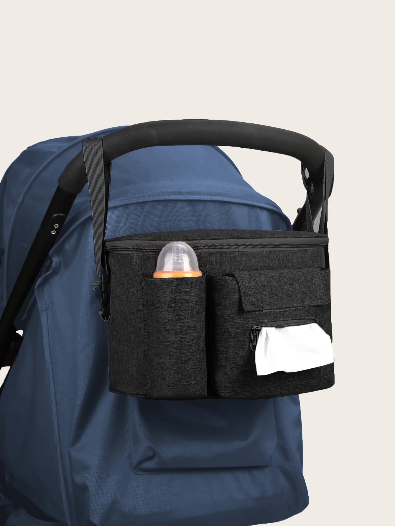 Stroller Organizer Bags Mummy Large Capacity Travel Hanging Bag Bottle Holder Pram Diaper Bags Baby Stroller Accessories