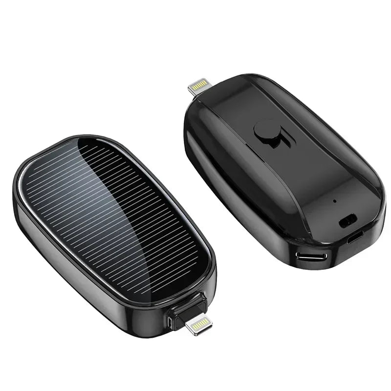 Mini Solar Keychain PowerBank Outdoor Wireless Mobile Power Pocket Charger Suitable for iPhone C Power Bank  power bank battery