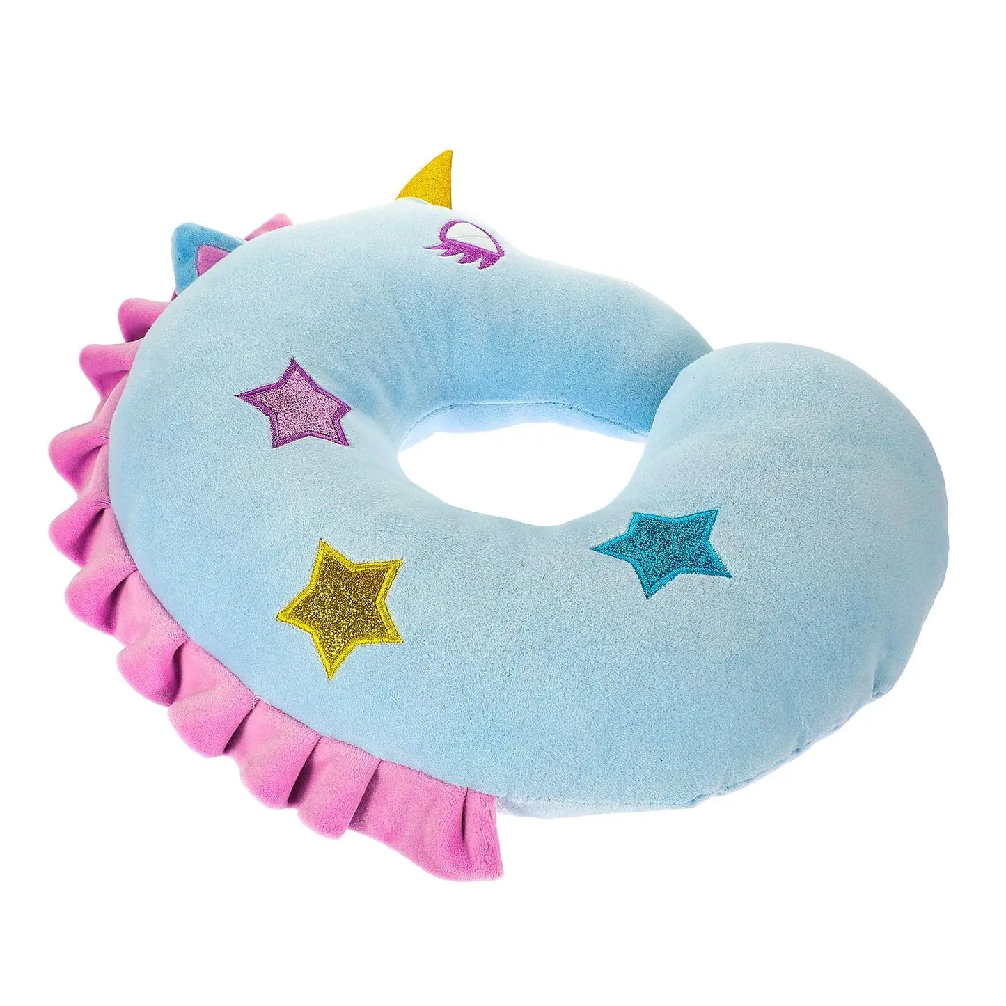 Cartoon Pillows Unicorn Kids Neck Cute Moon Support Cotton for Sleeping Travel Child