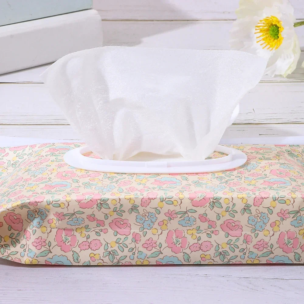 1pcs Wet Wipe Bag EVA Reusable Cosmetic Pouch Stroller Accessories Portable Wipes Holder Case Flip Cover Snap-Strap Tissue Bag