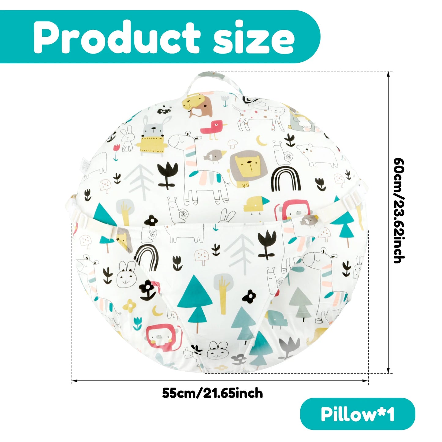 Baby Lounge Pillow Cotton Newborn Nest Sleeper Pillow 15° Slope Design Comfortable Breathable Infant Nursing Feeding Supplies