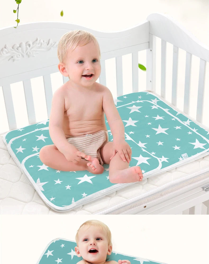 35x45cm Baby Reusable Mattress Waterproof Diapering Changing Pads Cotton Washable Newborn Mattress Baby Changing Mat