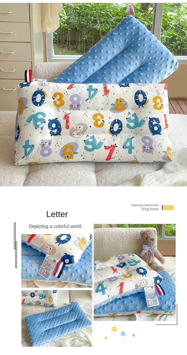 Soft baby pillow Comfortable velvet newborn pillow Baby sleep headrest Breathable baby pillow Mom's Love