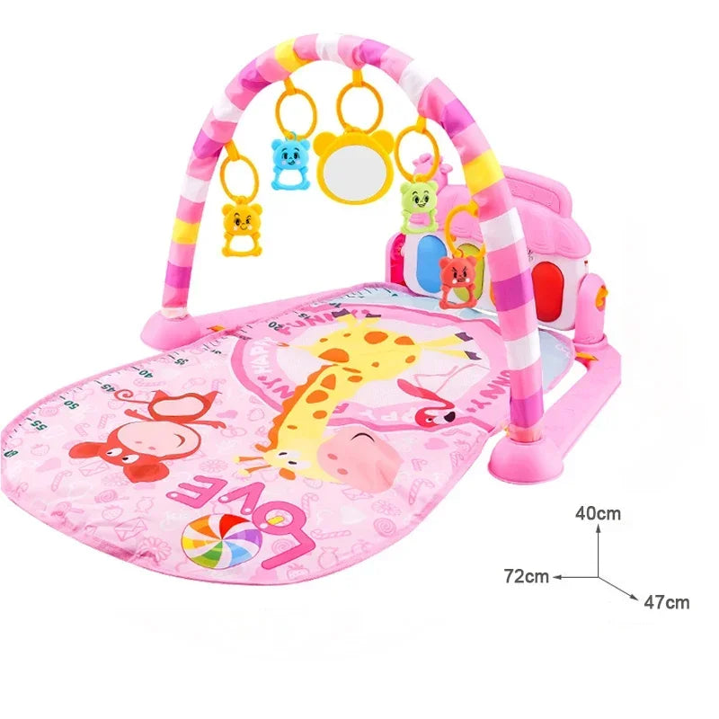 Baby Activity Gym Rack, Rané vzdelávanie 0-36 mesiacov, Hračka Darčeky Hudobný Novorodenec Klavír Klávesnica Plaziaca deka Pedál Hracia podložka