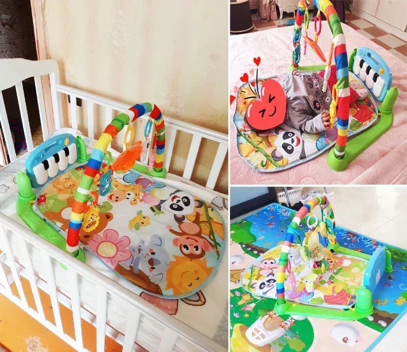 Baby Activity Gym Rack, Rané vzdelávanie 0-36 mesiacov, Hračka Darčeky Hudobný Novorodenec Klavír Klávesnica Plaziaca deka Pedál Hracia podložka