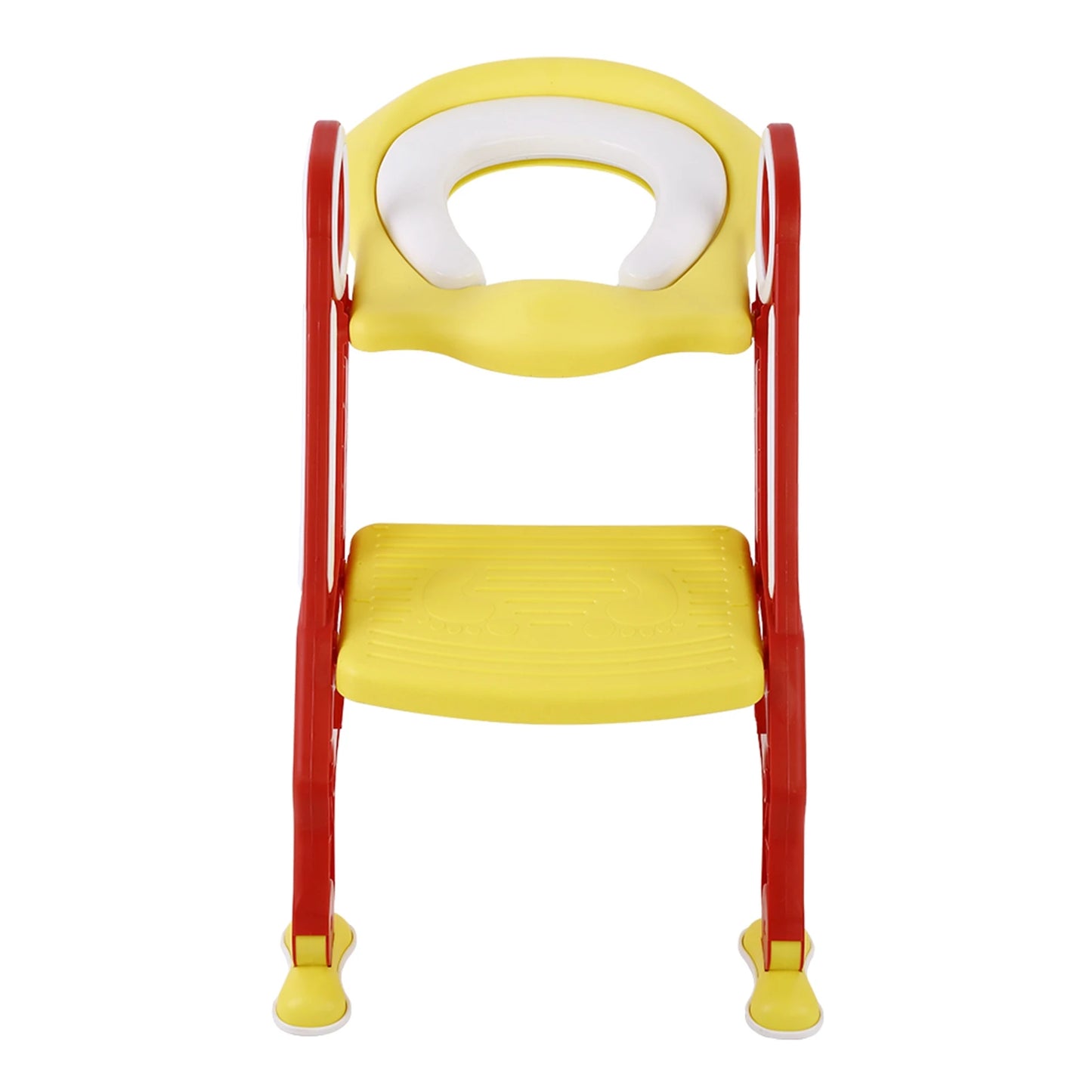 Baby Toddler Soft Toilet Chair Ladder Adjustable Safety Potty Training Seat (Red Yellow) Baby Toilet Ladder Toilet Training Seat