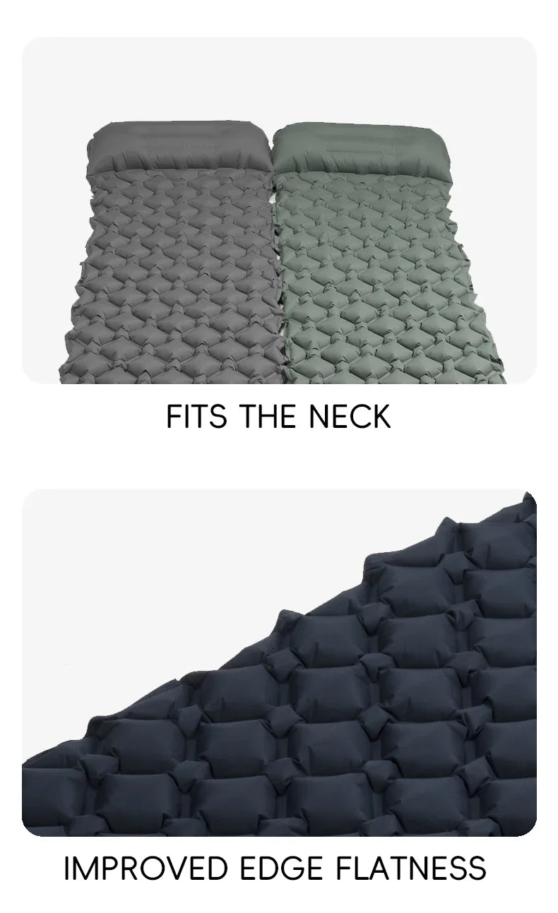 TARKA Inflatable Camping Mats Air Cushion With Pillow Outdoor Tourist Sleeping Pad Self-Inflating   Mattress For Hiking Climbing