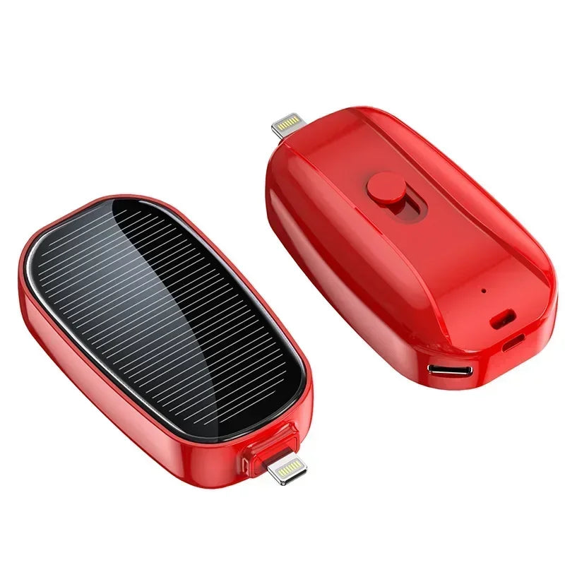Mini Solar Keychain PowerBank Outdoor Wireless Mobile Power Pocket Charger Suitable for iPhone C Power Bank  power bank battery