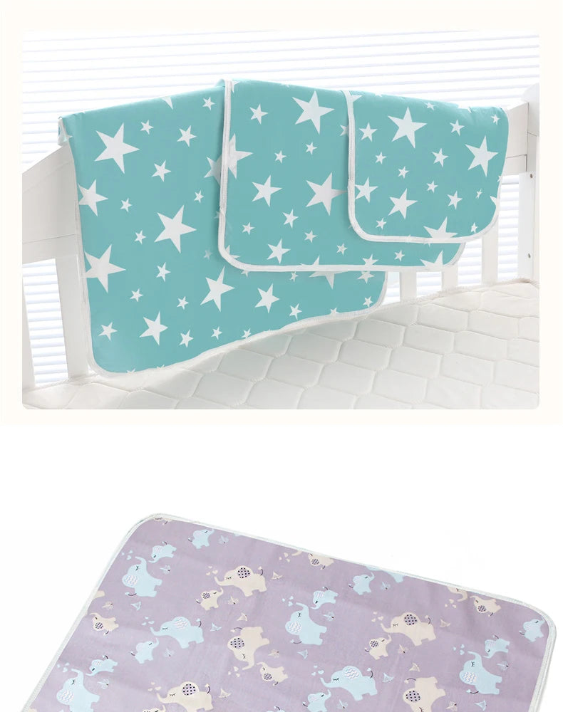 35x45cm Baby Reusable Mattress Waterproof Diapering Changing Pads Cotton Washable Newborn Mattress Baby Changing Mat