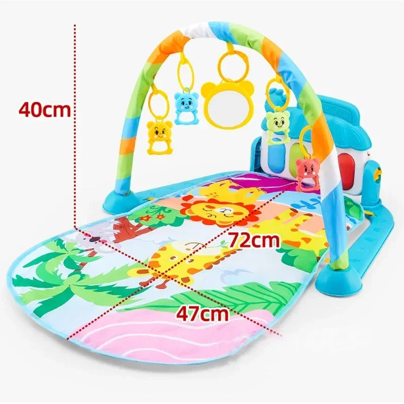 Baby Activity Gym Rack, Rané vzdelávanie 0-36 mesiacov, Hračka Darčeky Hudobný Novorodenec Klavír Klávesnica Plaziaca deka Pedál Hracia podložka