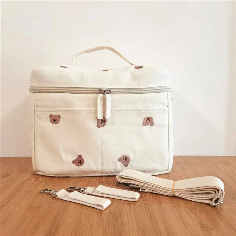 Baby Diaper Bag Outdoor Mommy Shoulder Bag Waterproof Baby Bottle Insulation Mommy Bag Baby Cart Hanging Bags Trolley Accessorie