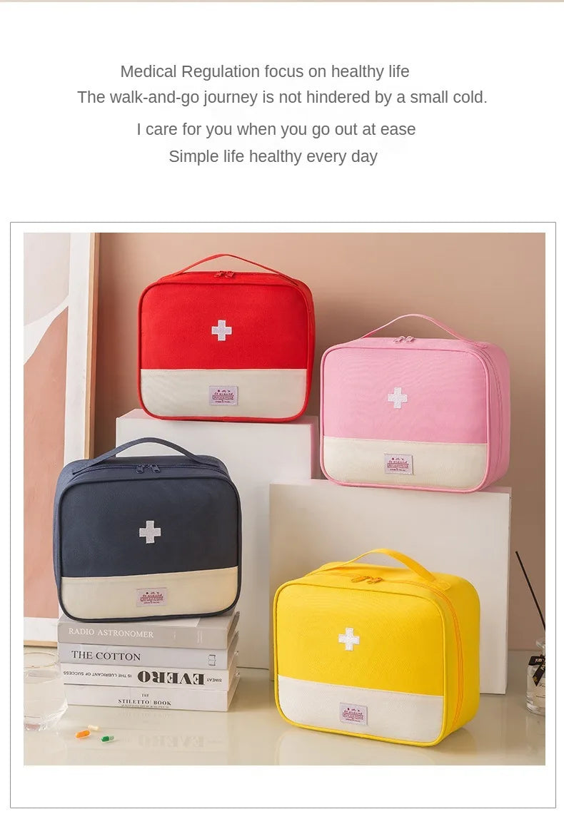 Large Capacity Medicine Bag Travel Portable Medical Bag Home Medicine Storage Bag Set Portable Outdoor First Aid Kit 1pc