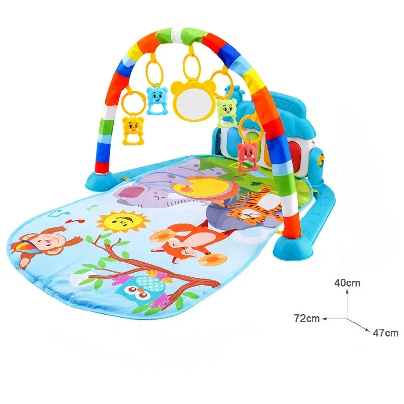 Baby Activity Gym Rack, Rané vzdelávanie 0-36 mesiacov, Hračka Darčeky Hudobný Novorodenec Klavír Klávesnica Plaziaca deka Pedál Hracia podložka