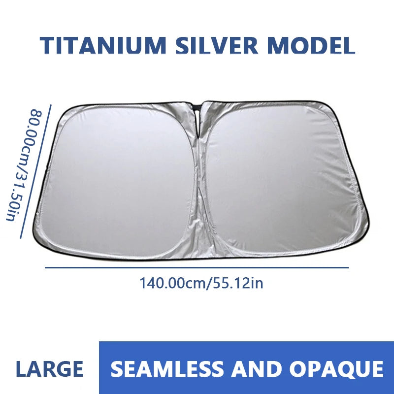 SEAMETAL Car Windshield Sun Shade Cover Foldable Front Window Sun Protection Curtain UV Ray Blocker Anti Glare Privacy Curtains