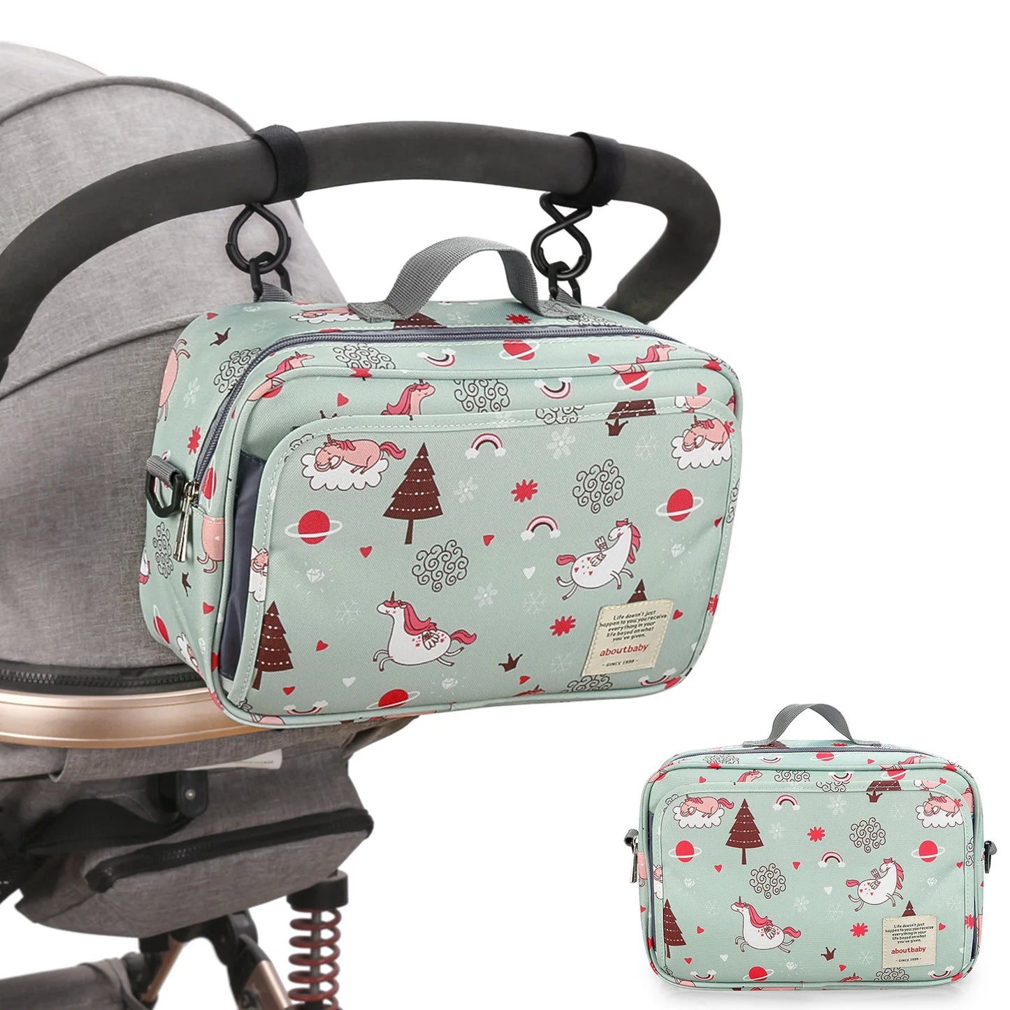 Waterproof Baby Mummy Bags Fashion Prints WetDry for Disposable Reusable Maternity Diaper Bag Double Handle Wetbags