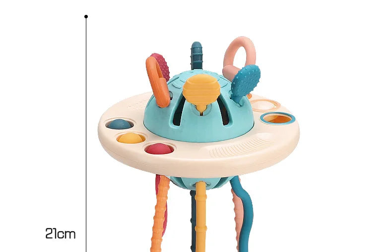 Montessori Pull String Sensory Toys Baby 6 12 Months Silicone Develop Teething Activity Toys For Baby 1-3Y Educational Toys