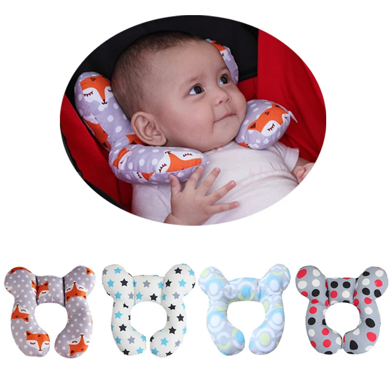New Baby Pillow Protective Travel Car Seat Head Neck Support Pillows Newborn Children U Shape Headrest Toddler Cushion 0-3 Years