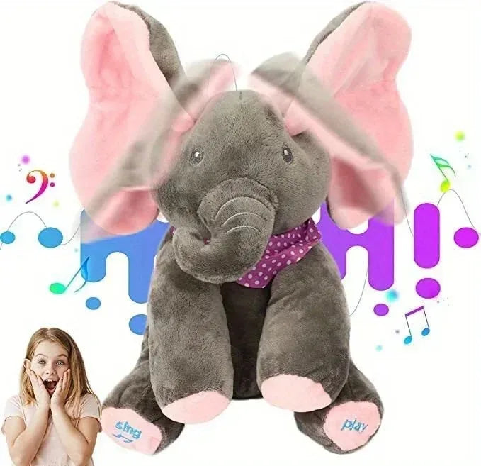 Hide-and-seek Elephant Plush Toy Baby Hide-and-seek Game Toy Singing Interactive Musical Toys Gifts