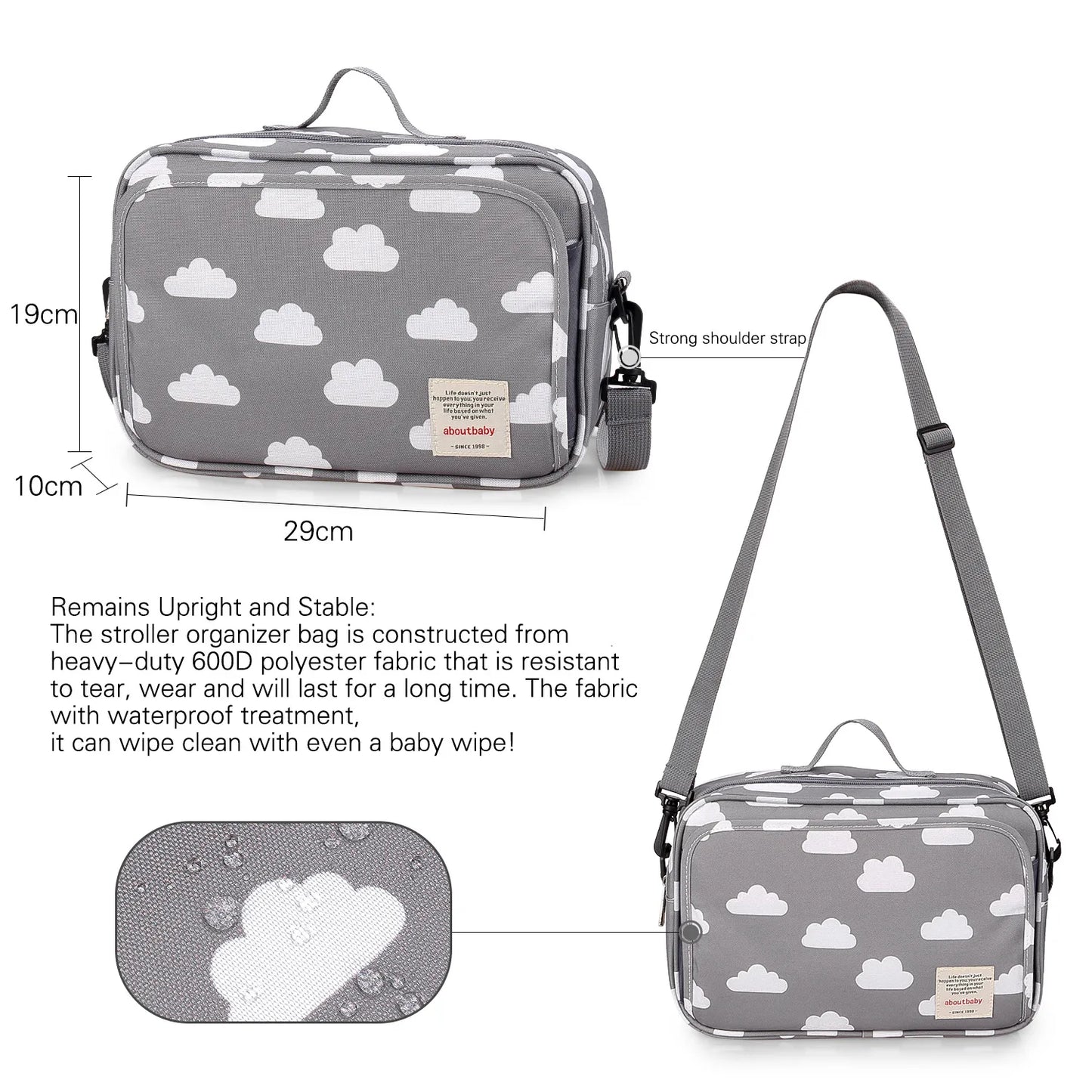 Waterproof Baby Mummy Bags Fashion Prints WetDry for Disposable Reusable Maternity Diaper Bag Double Handle Wetbags